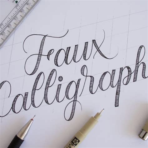 How to Do Faux Calligraphy + FREE Worksheets (2020) | Lettering Daily