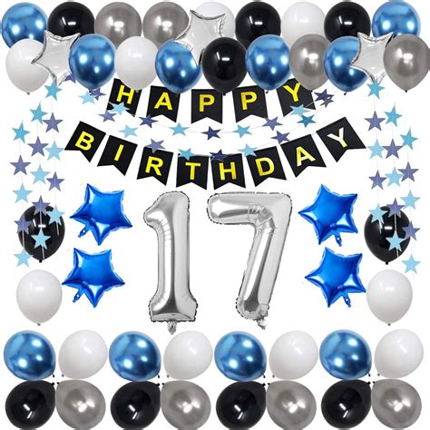 Party Supplies 17th Birthday Party Decorations Kit Happy Birthday