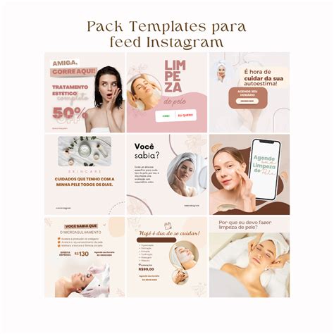 Pack Templates Estética Rafaela Hotmart