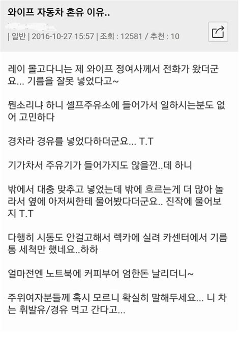 와이프의 혼유 유머움짤이슈 에펨코리아