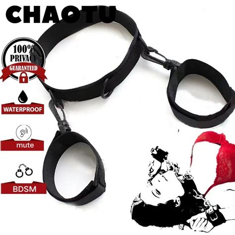 Adult Erotic Sex Toys Neck Collar Handcuffs BDSM Bondage Restraints Necks Ring Harness Flirtin