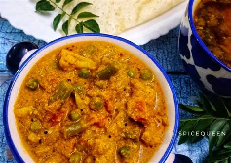 Veg. Chettinad Curry Recipe by spicequeen - Cookpad