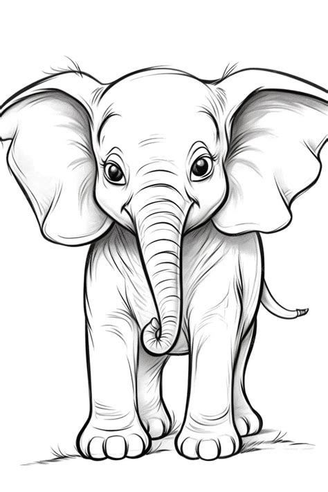 Premium Photo | A drawing of an elephant with a big tusk generative ai