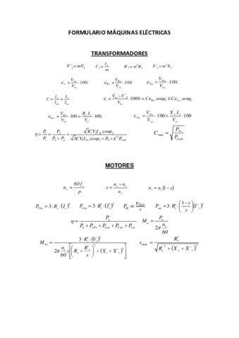 Formulario Maquinas Electricas Pdf