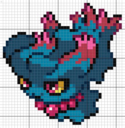 Misdreavus Pokemon Pixel Art Pattern | Pixel art pattern, Pixel art ...