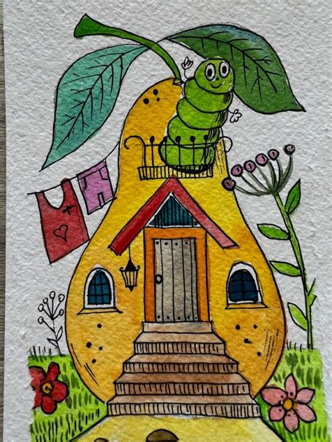 Груша. | Детские краски, Изобразительное искусство для детей, Рисунок ...