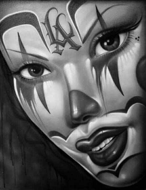 Cholo Clown Face Clown Face Lowrider Art Pinterest Clowns Harlequin