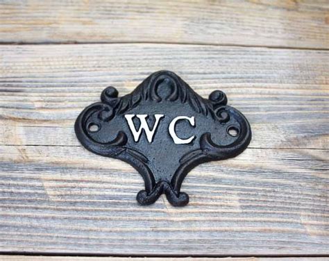 Wc Water Closet Door Sign Plaque Etsy