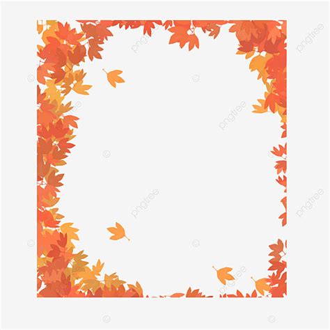 Red Maple Leaf White Transparent, Red Maple Leaf Border Illustration ...