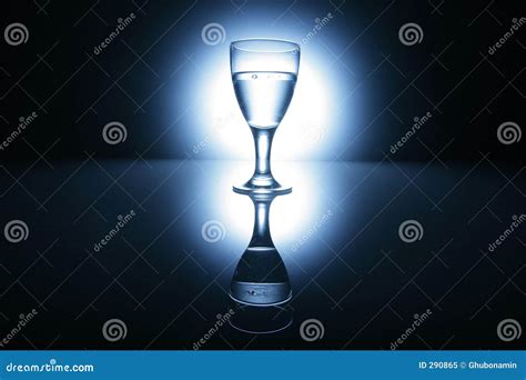 Glass Of Water And Reflection Stock Image Image Of Container Isolated 290865