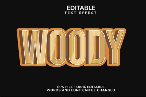 Premium Vector Woody Text Effect