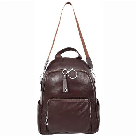 Womens Real Leather Casual Backpack Brown | House of Leather