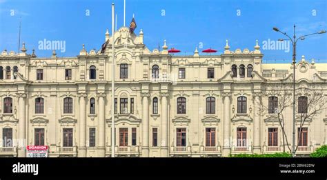 Colonial Architecture In Lima Peru Stock Photo Alamy