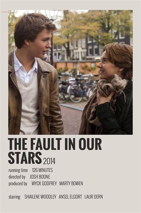 Alternative Minimalist Movieshow Polaroid Poster The Fault In Our