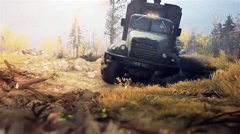 Spintires MudRunner Giant Truck 8x8 Driving On Deep Mud Road YouTube