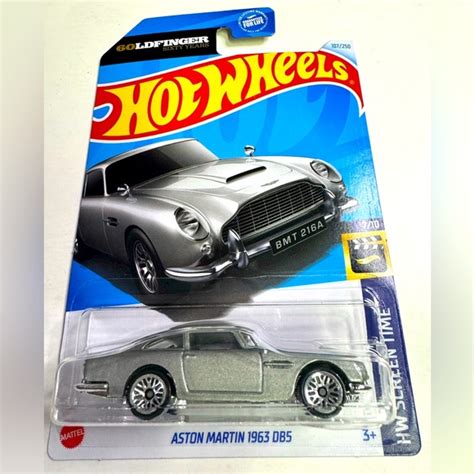 Mattel Other Hot Wheels Gold Finger Sixty Years Aston Martin 963 Db5 Hw Screen Time 71