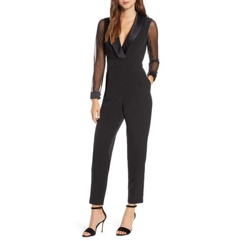 Eliza J Pants Jumpsuits Eliza J Tuxedo Jumpsuit Size 8 Black