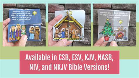 Story of Jesus Birth Bible Craft for Kids, Nativity Christmas Bible ...