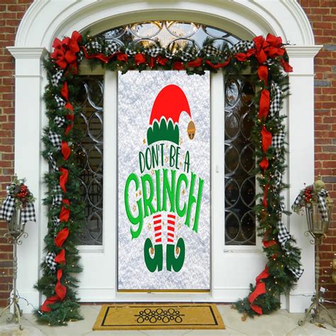 Grinch Door Decorations Christmas Door Covers Grinch Door Cover Grinch