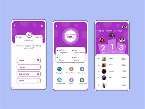 Quiz App Ui Design By Rumi Aktar On Dribbble