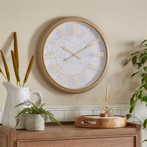 Dunelm Maps Wall Clock Sandstone Shopstyle