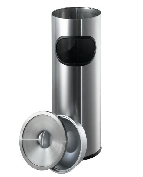 Stainless Steel Ashtray And Waste Bin