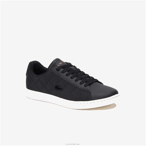 Mujer Lacoste Negro Y Blanco Roto Zapatillas Capitonadas Carnaby