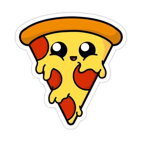 "Cute Cartoon Pizza" Sticker for Sale by cookingwithten in 2024 | Pizza ...