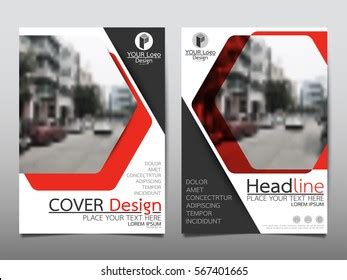 Red Triangle Business Annual Report Brochure Stock Vector Royalty Free