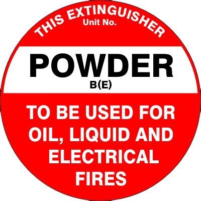 Extinguisher Id Marker Powder Be Buy Now Discount Safety Signs