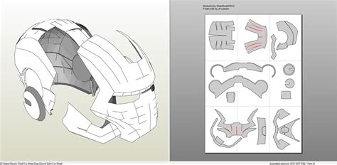 Iron Man Mark 7 Helmet Pepakura