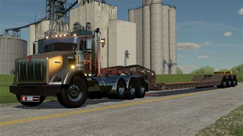 Globe 50 Ton Lowboy V1 0 FS22 Mod Farming Simulator 22 Mod