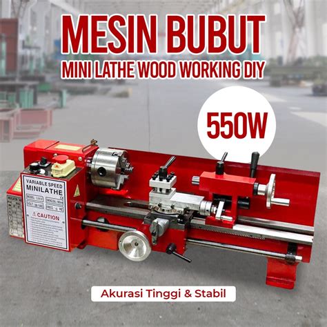 Jual Mini Mesin Bubut Logam Lathe Wood Metal Working Diy 550w Cj0618