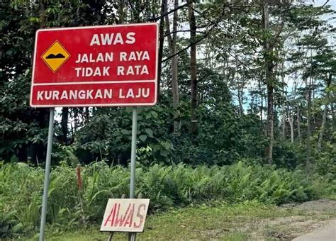 Jalan Rosak Naikkan Papan Tanda Namun Keadaan Masih Teruk Penduduk