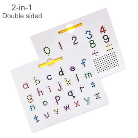 Magnetic Alphabet Letter Tracing Board ABC And Numbers Double Sided