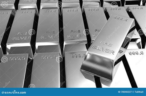 Stack of silver ingots stock image. Image of block, jewelry - 70040237