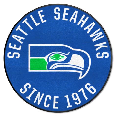 Officially Licensed NFL Seattle Seahawks 27" Round Rug w/Vintage Logo ...