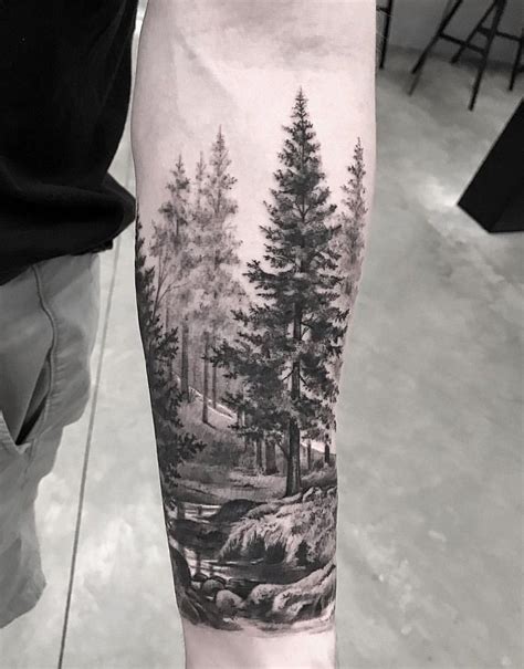 Awesome forest scenery for sleeve tattoo!🏞🌲 Mountain Sleeve Tattoo ...