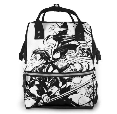 Nezuko Tanjirou Demon Kiu No Yaiba Fashion Diaper Bags Multi Functions Mummy Bapa Uk