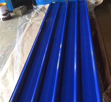 Guage Thickness Galvanized Corrugated Steel Sheet Sea Blue Color