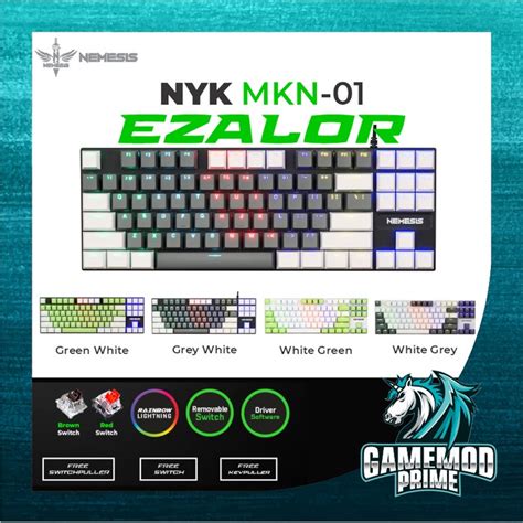 Jual Keyboard Gaming Mechanical NYK Nemesis MKN 01 Ezalor 87 Keys