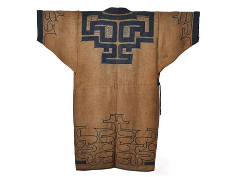 Traditional Clothes Of Ainu People Nibutani Bark Cloth