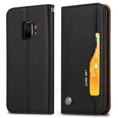 For Samsung Galaxy S9 G960 Pu Leather Wallet Stand Case Accessory Black Wholesale Tvcmall