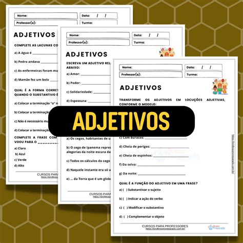 Atividades Sobre Adjetivos Ano Retoedu