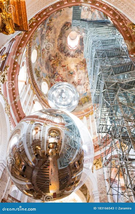 Painting in Karlskirche stock image. Image of dome, ceiling - 183166543