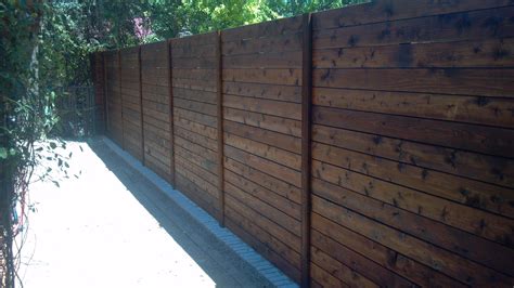 Wood Fences Gallery Viking Fence Horizontal Full Privacy Stained