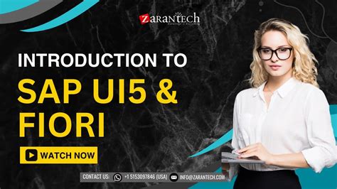 Introduction To Sap Ui5 And Fiori Training Zarantech Youtube