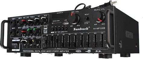 Sunbuck Av Mp Bt V W Ohm Ch Eq Bluetooth Stereo Amplifier