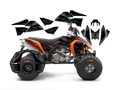 Kit Déco Ktm 450 525 Xc Atv Factory Gris Boutique Kit Déco Moto