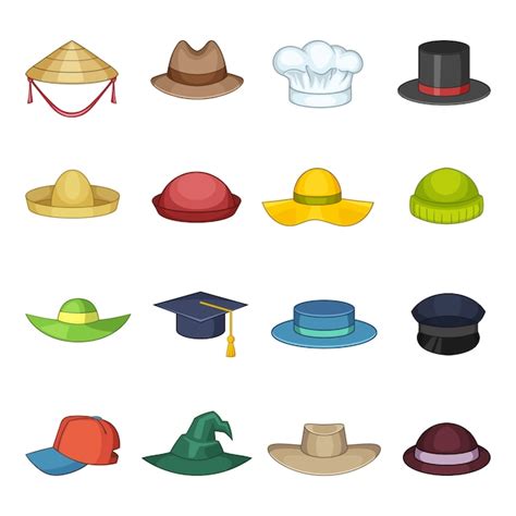 Premium Vector Hat Cap Icons Set